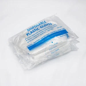 Clear Plastic Gloves Large Size PE Gloves in Bag for Food Service, Cooking, Cleaning, Hair Coloring, Painting