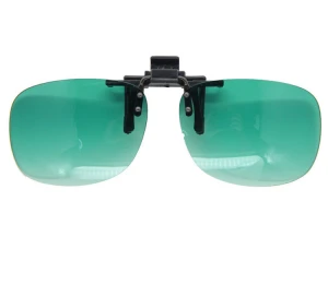 Clip on Sunglasses Sun Clips Green Lens Custom Flip up Glasses Rimless glasses Eyewear