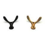 Clothing Door Hat Coat Traceless Wall Hook Silicone Hanger Hooks Zinc Vintage Double Hook