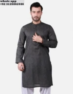 clothing islami men kurta salwar kameez shalwar plain embroidered 100% cotton