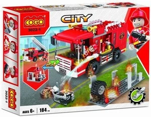 COGO Fire Fighter Toys for Kids Play displaybox building blocks DIY educational