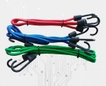 Colorful elastic luggage rope/cargo packing bungee rope/bike rope with hooks