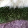 Colorful Long Pile Jacquard White Lavender Green High Hair Faux Fur Fabric Modacrylic Acrylic Furs