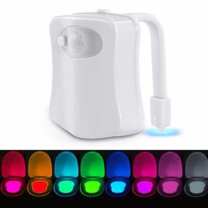 Colorful night light color changing motion sensor LED toilet light