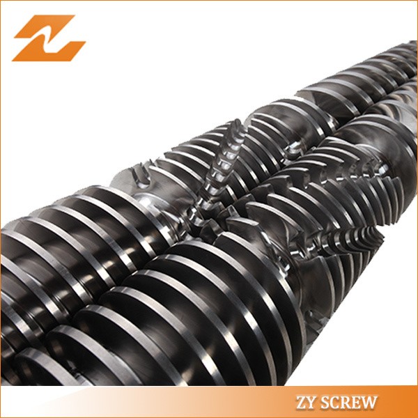 Buy Conical Twin Screw Barrel Bimetallic Double Screw Barrel For Pvc