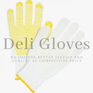 cotton hand gloves with dot