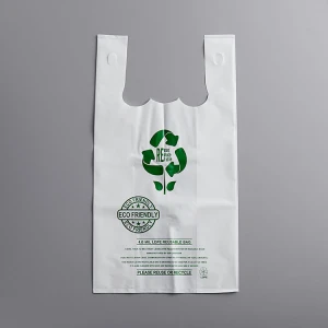 Custom accepted eco friendly plastic  biodegradable compostable corn starch plastic shopping bags