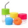 Custom and Wholesale Baby Gift Eco-friendly Reusable BPA Free Silicone Sippy Cup Lids With Straw Hole