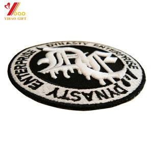 Custom badges style high density embroidered letters 3D embroidery patch for clothing bags hats caps
