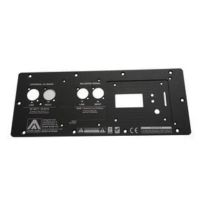 Custom cnc milling parts 6061 aluminum audio amplifier faceplates