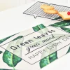 Custom decoration table runners digital printing green leaf burlap table runner  size 30*160cm