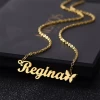 Custom English Letter Personalized Name Necklace Stainless Steel Name Plate Necklace