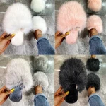 Custom Flat Funky Indoor Cheap Ladies Leopard Plush Slide Woman Bedroom Furry Slipper