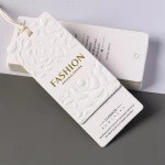 Custom Garment Shirt Shoes Bags Swing Hang Tag Designs Eco-friendly Paper Embossed Hang Tag for Clothes