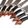 Custom hand crafted Damascus steel chef&#x27;s kitchen knife 7 pcs set daily usage knife