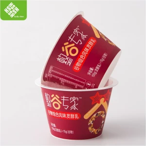 Custom Logo frozen cup yogurt packaging disposable pp color cups for Packing