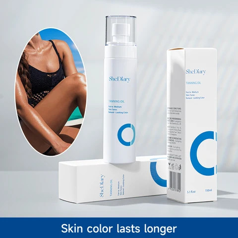 Buy Custom Logo Tanning Oil Suntan Skin Surface Darken And Peptide