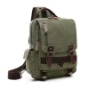 Custom Logo Vintage Fashion High Quality Mens Rucksack Canvas Crossbody Chest Men Women Sling Messenger Shoulder Bag