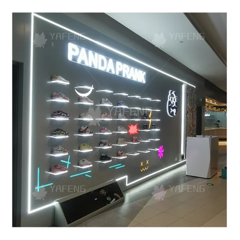Shoe Rack Signboard Buy Custom Sports Shoes Wall Display Rack Fashionable Retail Sneaker ...