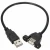 Import Custom USB 2.0 A Male  to A Female  Panel Mount Extension Cable from China
