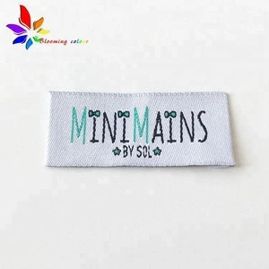 Custom Washable Sewing Fabric Neck Folded Garment Woven Label