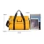 Import Custom Waterproof Foldable Yellow Weekender Tote Gym Organizer Travelling Duffle Bag with Shoe Compartment for women Men from China