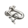 Custom Wholesale Stainless Steel 304/316 Thread Anchor Bow Shackle GB/T 25854 High Strength M4 M5 M6 M8 Wire Rope D-Shackle