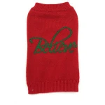 Custom word printing pet sweater private label dog clothing Wool Blend or Acrylic warm Easily On and Off Soft Thick fabric