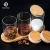 Import Customize Borosilicate glass spice jar with bamboo lid set from China