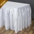 Import Customize white fancy wedding ruffled satin table skirts for weddings tradeshows banquets from China