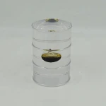 Customized Acrylic Resin Barrel Embedment Oil Drop Inside Clear Resin Craft
