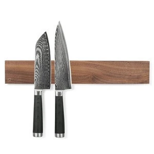 Customized Bamboo/Walnut/Cherry Wood  Magnetic Knife, Cutlery, Scissors, and Tools Holder/bar/strip  for Kitchen