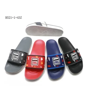 Customized Travel Beach Soft PVC Flat Shoes Hotel Slippers for Men Shoes