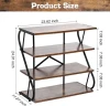 Customized wholesale 3-layer storage rack Wooden top iron metal shoe rack