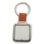 Import customrised original square rotatable blank leather and metal keychain from China