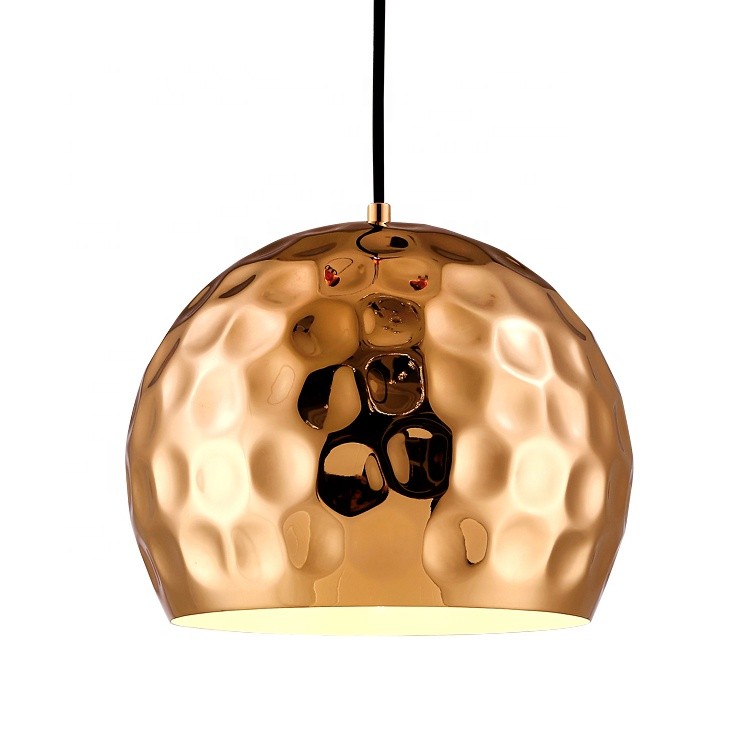 Decorative single hanging iron copper E27 pendant light modern nordic