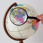 DENKO OEM ODM metal trophy 8inch customize Kids Educational Learning Toy World Globe