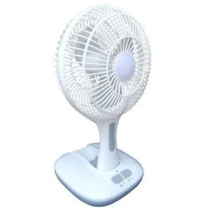 DF803 8 inch low price battery charger table fan with light