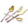 Dinnerware Set Spoon Fork And Knife Wholesale Gold Plated Cutlery