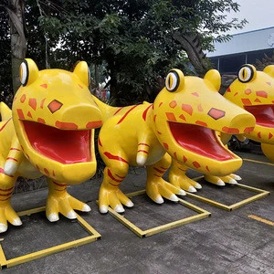 Dinosaur amusement park fiberglass cartoon dinosaur sculpture