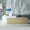Dious L shape front reception counter modern white 2.4m office reception desk