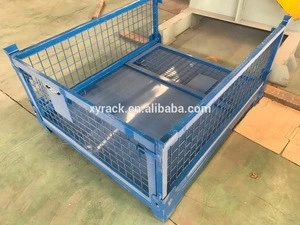 direct sale factory metal stackable storage cage , wire mesh container