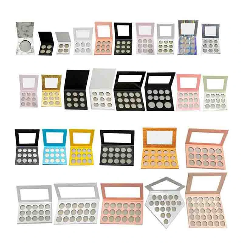 DIY Colors Makeup No Logo Eye Shadow Palette High Pigment Empty Private Label Eyeshadow Palette