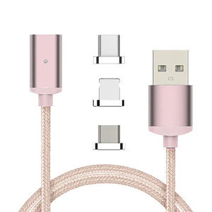 Dongguan manufacturer 3in1 magnetic electrical usb cable charging and data magnet cable usb