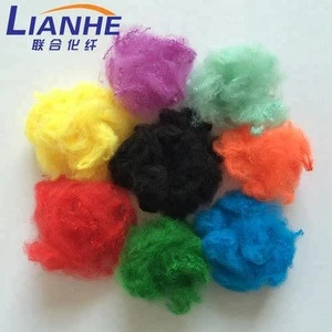 Dope Dyed PSF Color Recycled Polyester Staple Fiber for Nonwoven Carpet Rugs Mattress Fabric