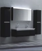 Double basin luxurious modern MDF bathroom cabinet with mirror