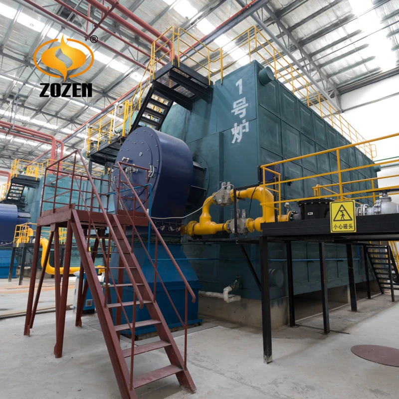 Double Drum Oil Gas Fired  water tube 50 ton steam boiler
