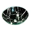 Double Glass Marble Tempered Washing Basin Countertop Vessel Sink N19