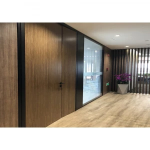 Double glass partition wall, room divider partition screen, stainless steel glass office partition