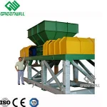 Double shaft industrial waste bottle bag plastic shredder for sale